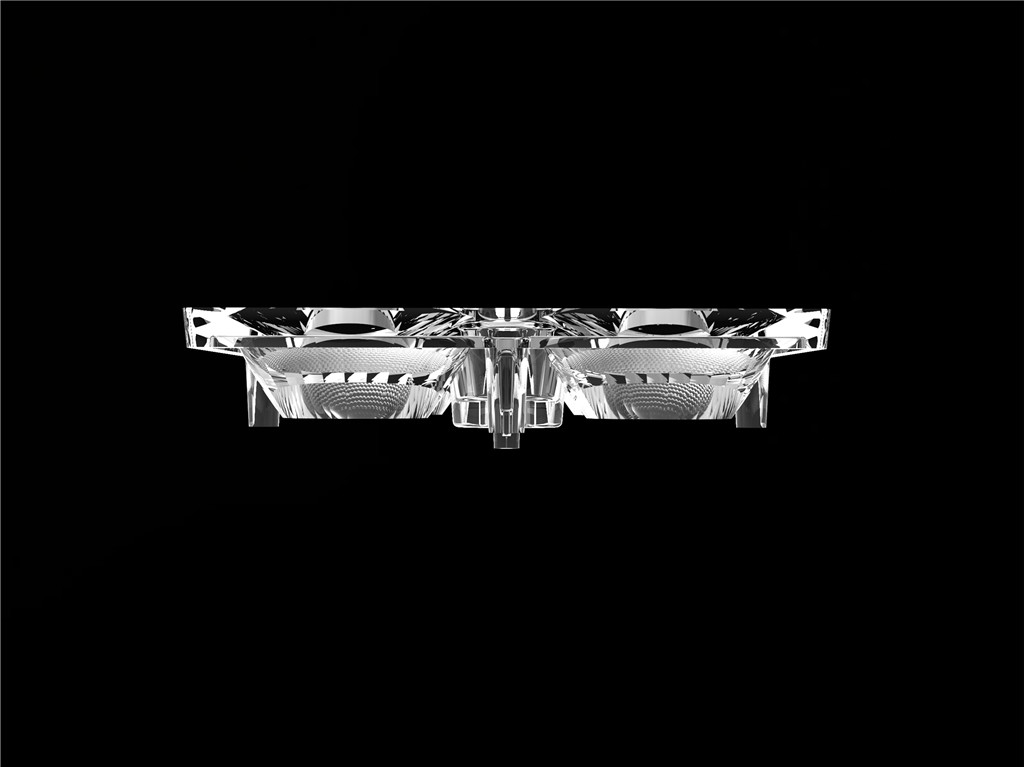 50 * 50mm 30 درجه 4 در 1 لنز نور LED مواد PC برای نوردهی سیلاب SMD7070 / 5050 / 4 * 3030 LED