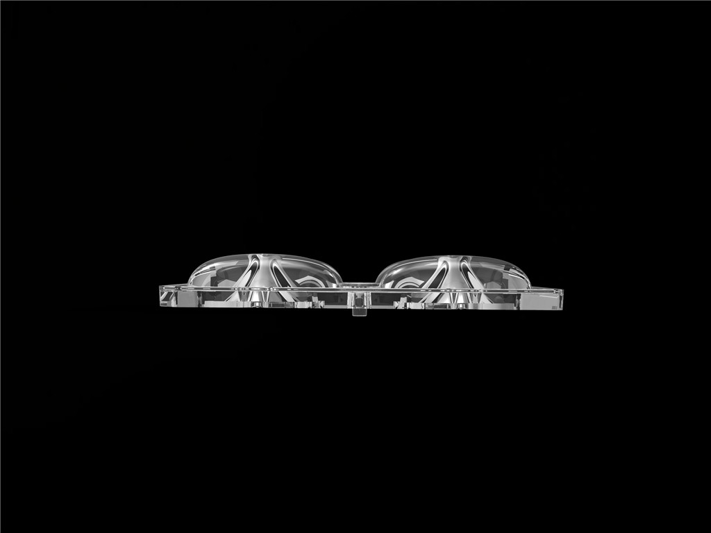 50 * 50mm 55 * 152 درجه / TYPE2-VS 4 در 1 لنز نور LED مواد PC برای ماژول نور خیابان LED SMD3535/5050LED
