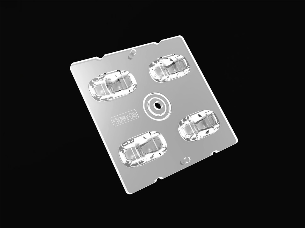4IN1 50 * 50mm 80 * 160 درجه زاویه پرتو لنز LED Street Lighting Module برای روشنایی شهری