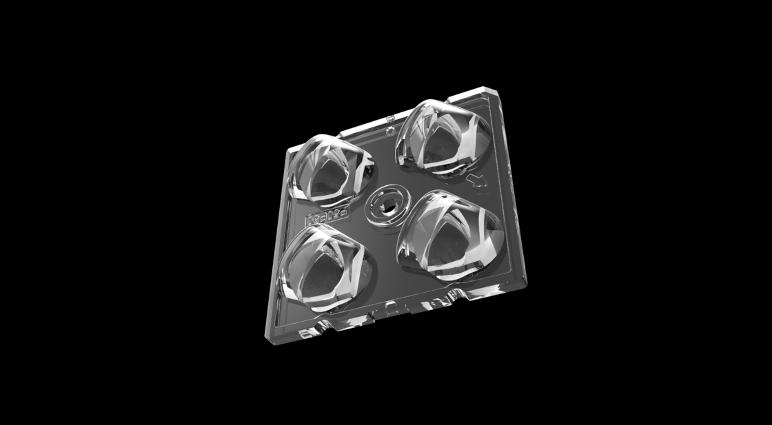 ماژول 50 * 50mm High Transmittance LED Street Light با قطب بندی 50 درجه 4IN1 نوع لنز و تراشه های LED SMD5050