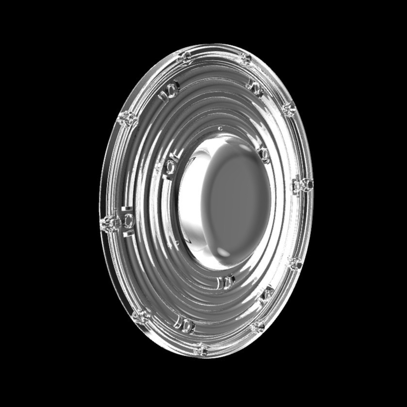 φ235mm دور UFO High Bay Light Lens 100W 150W 3030 لامپ معدن Led Lens 90 درجه لنز نوری LED