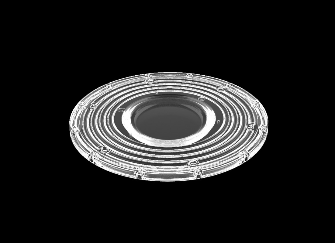 200W φ265mm SMD3030 PC LED UFO Bay Light با زاویه 90 درجه شعاع IP66 سطح حفاظت