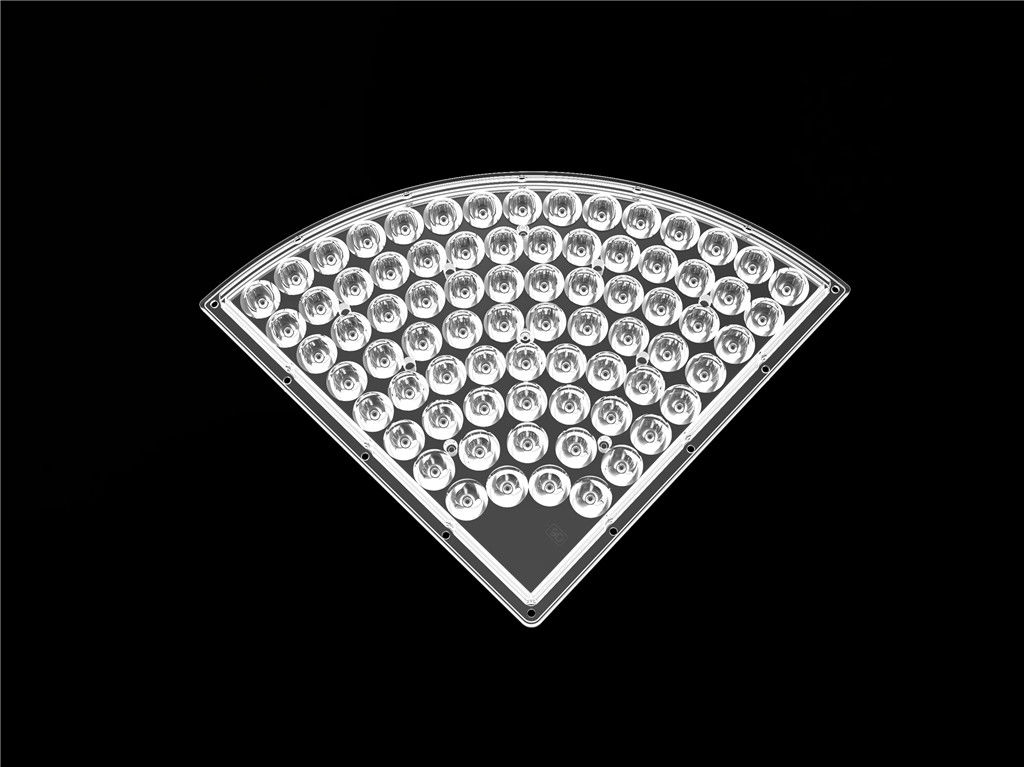 76 در 1 لنز اپتیک LED برای نور خیره بالا 90 درجه زاویه پرتو
