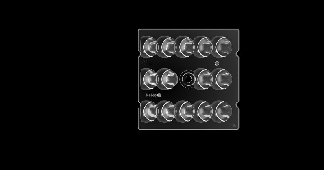 لنز LED مربع PHILIPS SMD3030 14 در 1 ، لنزهای محافظ چشم SMD LED برای روشنایی خیابان